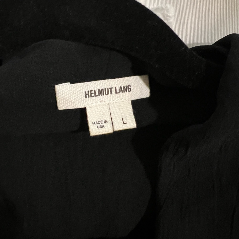 Helmut Lang Raw Edge Button Down High Low Short S… - image 8